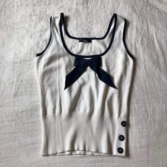 George Preppy Sweater Top with Bow - Picture 1 of 11